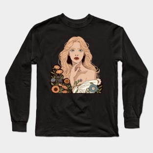 Beautiful blong girl Long Sleeve T-Shirt